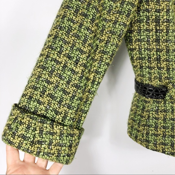 Tahari ASL Levine Tweed Belted Blazer Textured - Picture 3 of 9